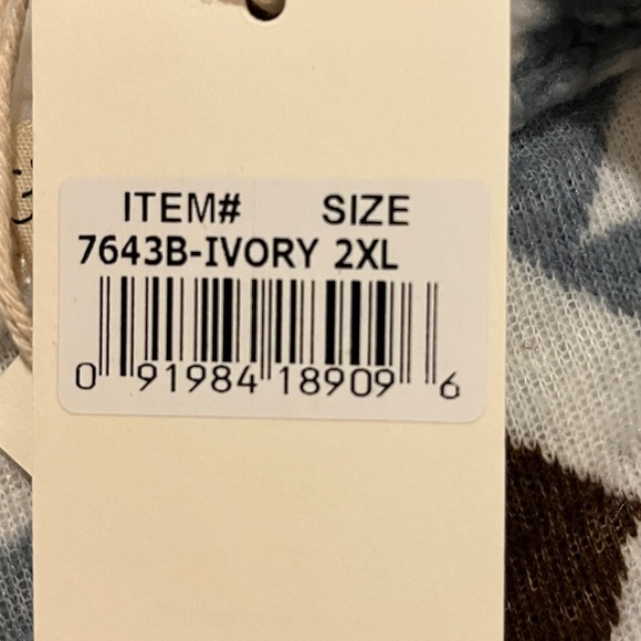 Grace & Emma "She Could Be The One" ivory aztec pattern sherpa jacket. 2XL. NWT - Picture 14 of 14